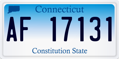 CT license plate AF17131