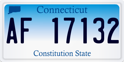 CT license plate AF17132