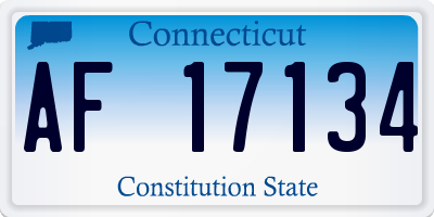 CT license plate AF17134