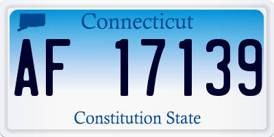CT license plate AF17139