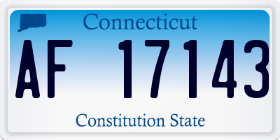 CT license plate AF17143