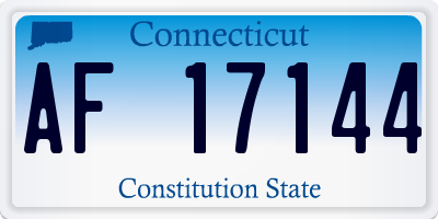 CT license plate AF17144