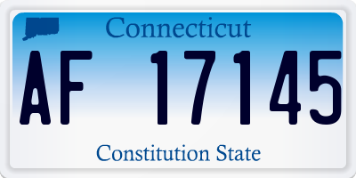 CT license plate AF17145