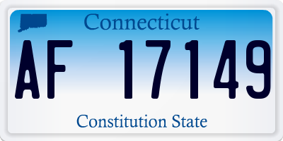 CT license plate AF17149