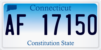 CT license plate AF17150