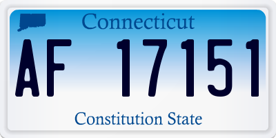 CT license plate AF17151