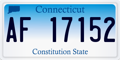 CT license plate AF17152