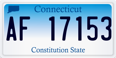 CT license plate AF17153