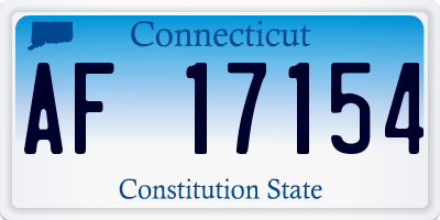 CT license plate AF17154