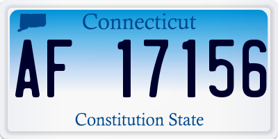 CT license plate AF17156