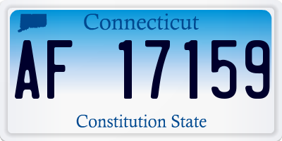 CT license plate AF17159