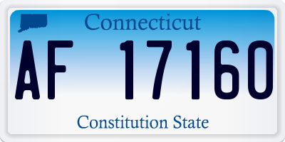CT license plate AF17160