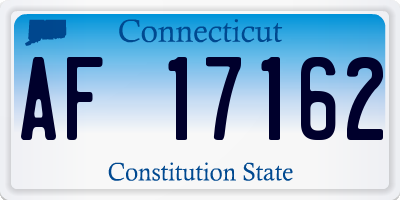 CT license plate AF17162