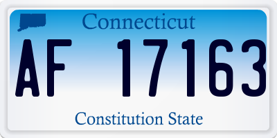 CT license plate AF17163