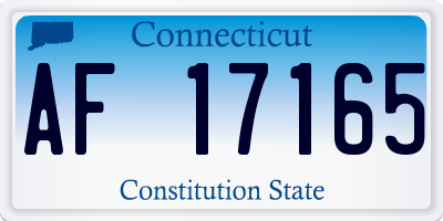 CT license plate AF17165