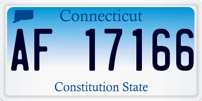 CT license plate AF17166