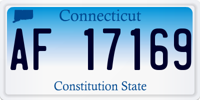 CT license plate AF17169