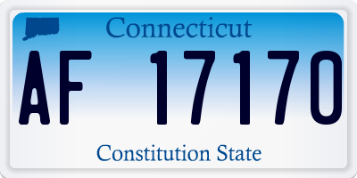 CT license plate AF17170