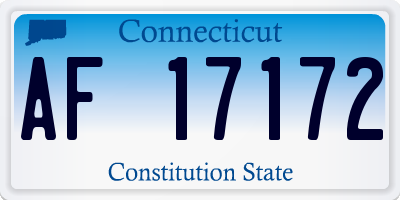 CT license plate AF17172