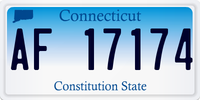 CT license plate AF17174