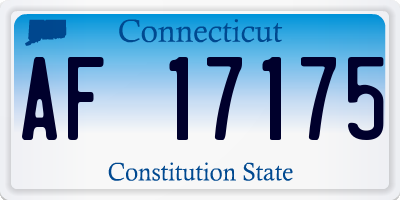 CT license plate AF17175