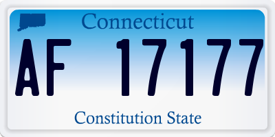 CT license plate AF17177