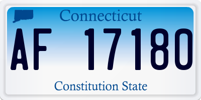 CT license plate AF17180