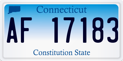 CT license plate AF17183