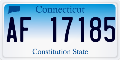 CT license plate AF17185