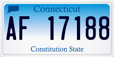 CT license plate AF17188
