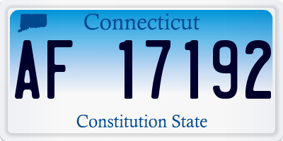 CT license plate AF17192
