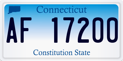 CT license plate AF17200