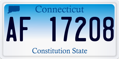 CT license plate AF17208