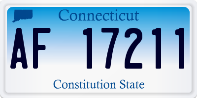 CT license plate AF17211