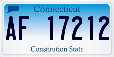 CT license plate AF17212