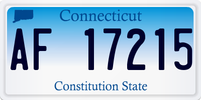 CT license plate AF17215