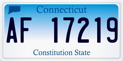 CT license plate AF17219