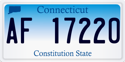 CT license plate AF17220