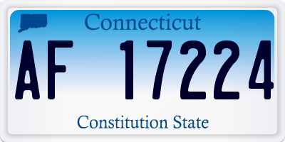 CT license plate AF17224