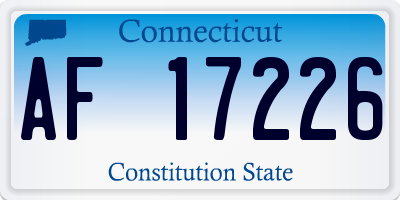 CT license plate AF17226