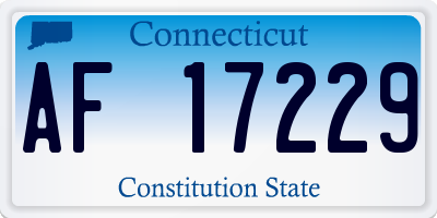 CT license plate AF17229