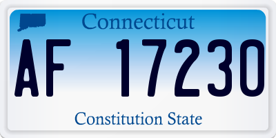 CT license plate AF17230