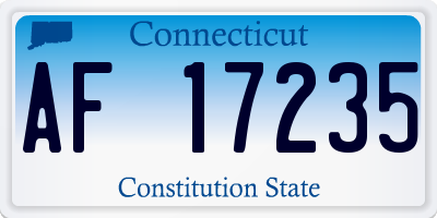 CT license plate AF17235