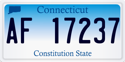 CT license plate AF17237