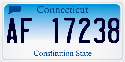 CT license plate AF17238