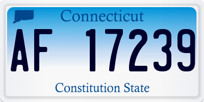 CT license plate AF17239