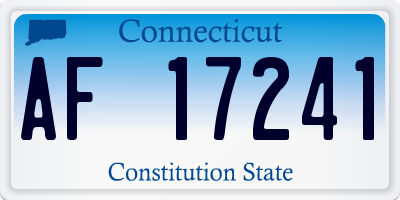 CT license plate AF17241