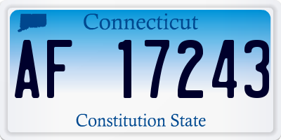 CT license plate AF17243