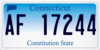 CT license plate AF17244