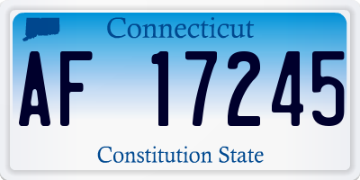 CT license plate AF17245